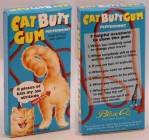 Blue Q Peppermint Cat Butt Gum 2003