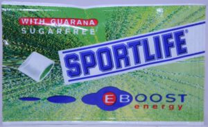 Sportlife eBoost Energy 1 pellet chewing gum with Guarana