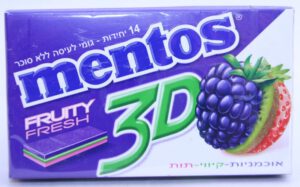 Mentos 3D Fruity Fresh 14 sticks Blackberry kiwi strawberry 2012