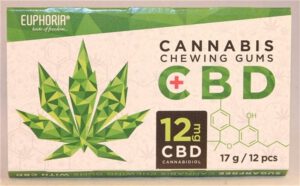 Euphoria CBD Cannabis Chewing Gum 12 pellets 12 mg 2020