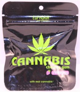 Euphoria Cannabis Chewing Gum 3 pellets Strawberry 2023